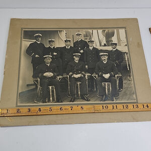 Antique Navy Photograph Of Senior Officers Estimated 1910 Royal Navy Pre-WWI
